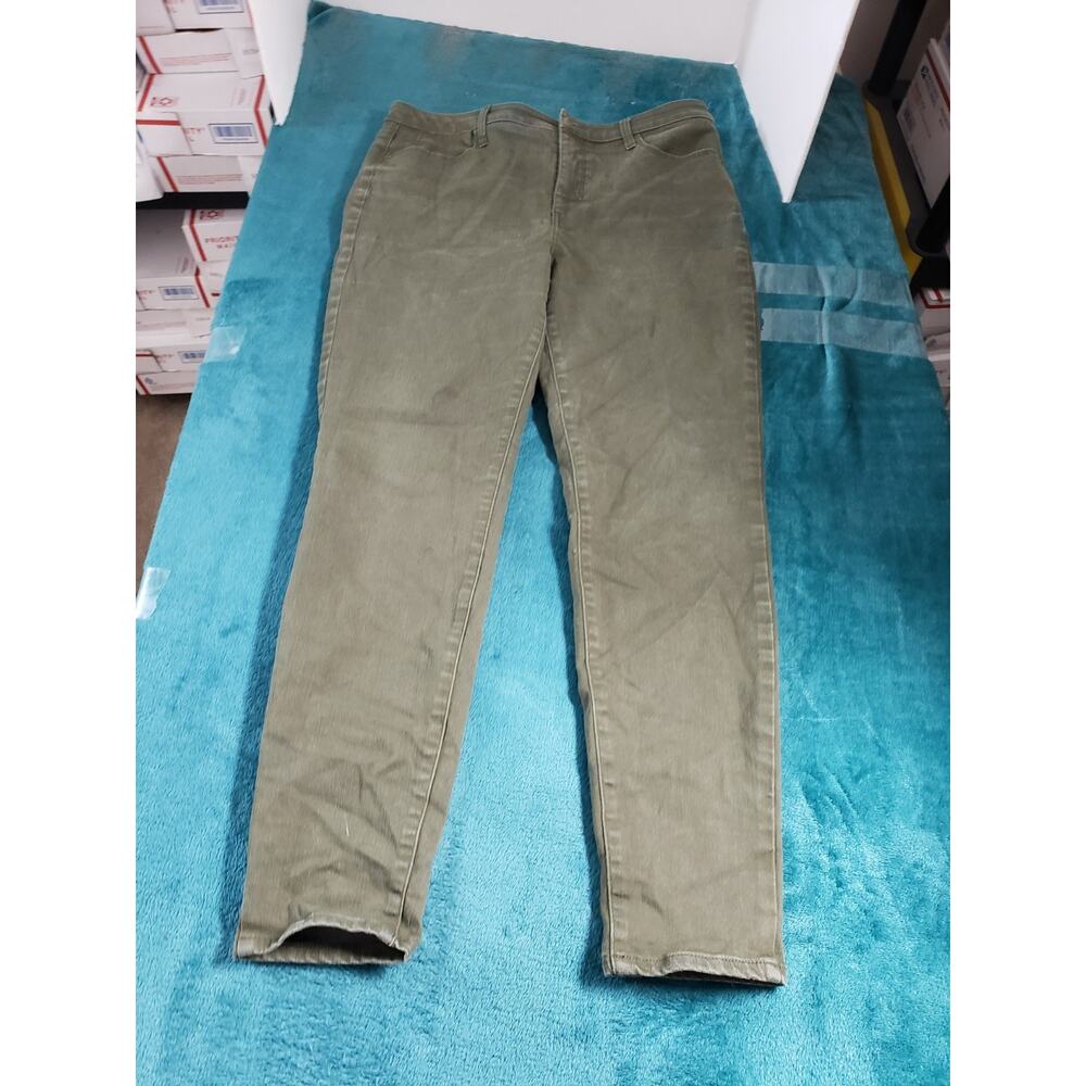 Talbots Jeans Size 10 Womens Green Denim Stretch Pants Mid Rise Ladies Jegging